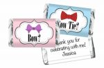Bow Or Bow Tie Gender Reveal Mini Bar Wrappers Gender Reveal Favors