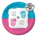 Bow Or Bow Tie? Gender Reveal Party Paper Luncheon Plates 8 Count Package