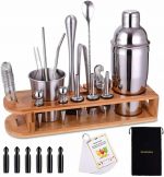 Bartender Kit With Stand Homezest 26pcs Cocktail Shaker Set Stainless Steel