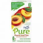 Crystal Light Pure Peach Iced Tea Drink Mix 84 On The Go Packets 12 Packs Of 7