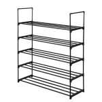 5 Tier 25 Pairs Metal Shoe Rack Shelf Standing Storage Organizer Holder Entryway