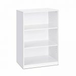 Simple Home 3 Tier Adjustable Shelf Bookcase Shelving Unit Book Display White