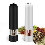 Electric Pepper Grinder Salt Spice Herbal Containers With Led Lights Bbq Tools