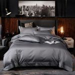Pure Egyptian Cotton Solid Color Bedding Set Duvet Cover Bed Sheet Queen King