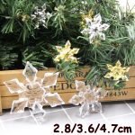 Artificial Snowflake Clear Crystal Acrylic Rhinestone Craft Christmas Tree Decor