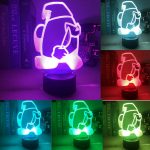 For Among Us Game Night Lamp 7 Color Changing 3d Light Imposter Table Decor Led