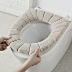 Bathroom Restroom Toilet Seat Cover Washable Soft Mat Pad Cushion Home Use