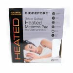 Biddeford Deluxe Quilted Heated Mattress Pad Queen White