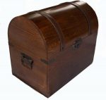 Large Open Wood Treasure Chest Wooden Pirate Storage Box Vintage Looking 201 Lg