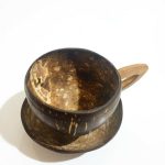 Coconut Shell Tea Cup And Saucer Natural 100% Eco Friendly Handmade Sri Lanka