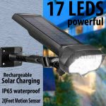 Led Solar Flood Light Motion Sensor Security Spot Wall Street Yard Outdoor Lamp