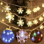 Snowflake Christmas Led Fairy String Light Window Tree Hanging Xmas Party Decor