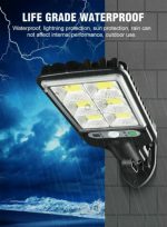 Garden Led Solar Street Wall Light Pir Motion Sensor Dimmable Lamp Outdoor Road