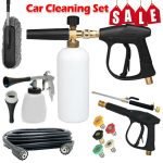 Foam Washer Gun Car Lance Cannon Spray Pressure Jet Bottle Hose Cleaner Tool Kit