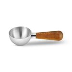 Coffee Scoop Spoon Stainless Steel Measuring Tea Sugar Tablespoon Wood Handle