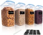 Plastic Airtight Food Storage Containers Cereal Storage Container Set Bpa Free