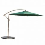 10 Ft Offset Hanging Patio Umbrella Aluminum Outdoor Cantilever Umbrella Green