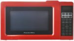 Digital Microwave Oven 0 7 Cu Ft Red 6 Pre Set Menu Led Clock Timer Display