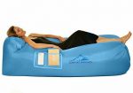 Comfort Inflatable Lounger Air Sofa Hammock Air Lounger For Travel Sky Blue
