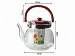 Clear Glass Teapot With Removable Infuser Glass Tea Pot Heat Resistant