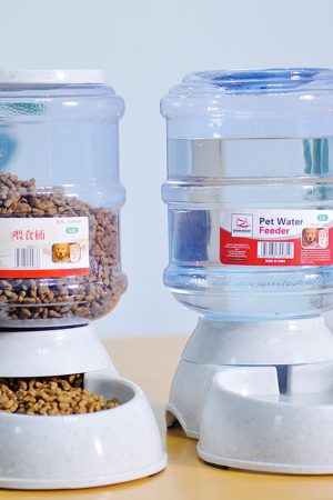 Pet Automatic Feeder And Drinker Water Bowl